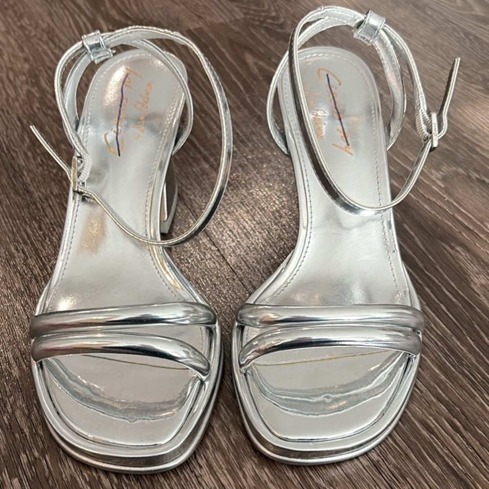 Circus by Sam Edelman Silver Strappy Heels